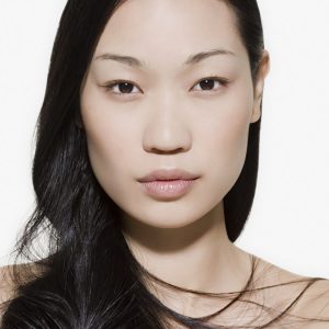 Young woman with long hair