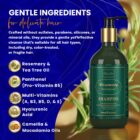 Baby Hair Rosemary Botanical Shampoo with gentle ingredients including rosemary, tea tree oil, panthenol, vitamins, hyaluronic acid, camellia and macadamia oils